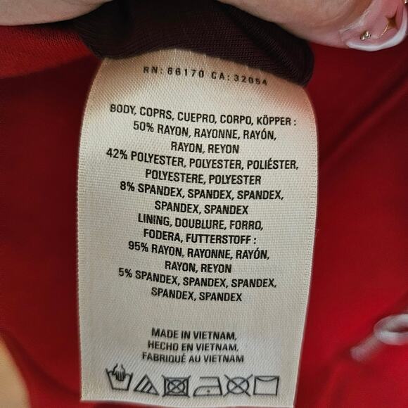 Anthropologie Maeve Red Scuba Debutant Dress - Picture 9 of 9